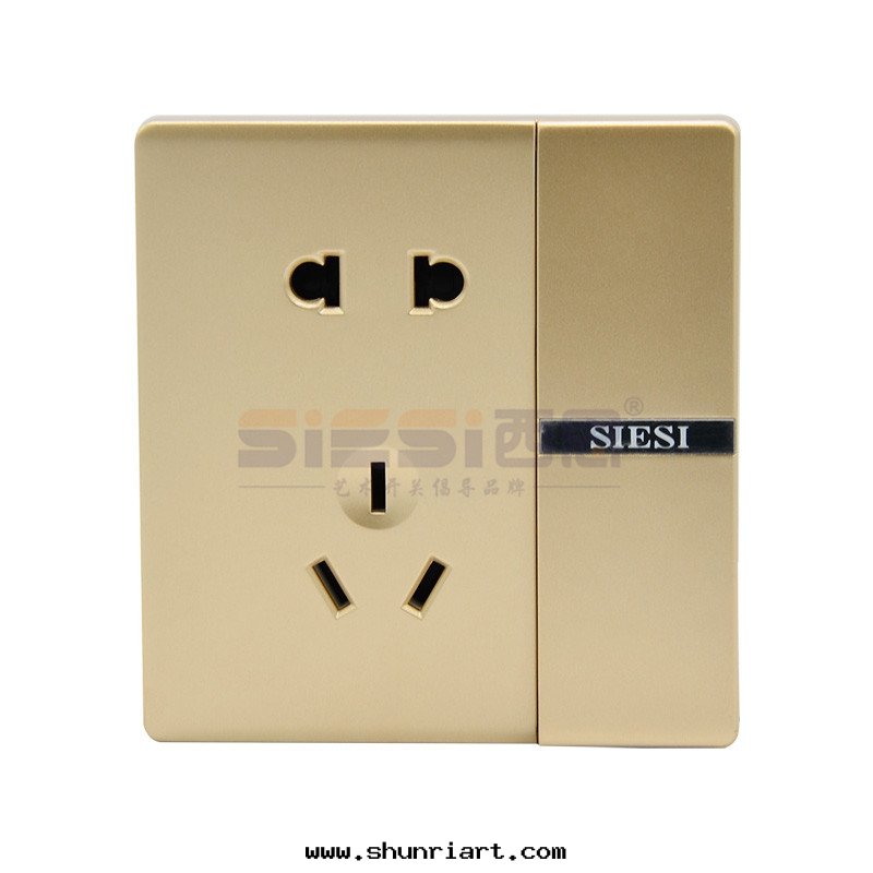 10A二(èr)三(sān)极(jí)插座带(dài)單控開(kāi)關(guān)