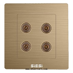 两(liǎng)位(wèi)四(sì)孔音(yīn)響插座